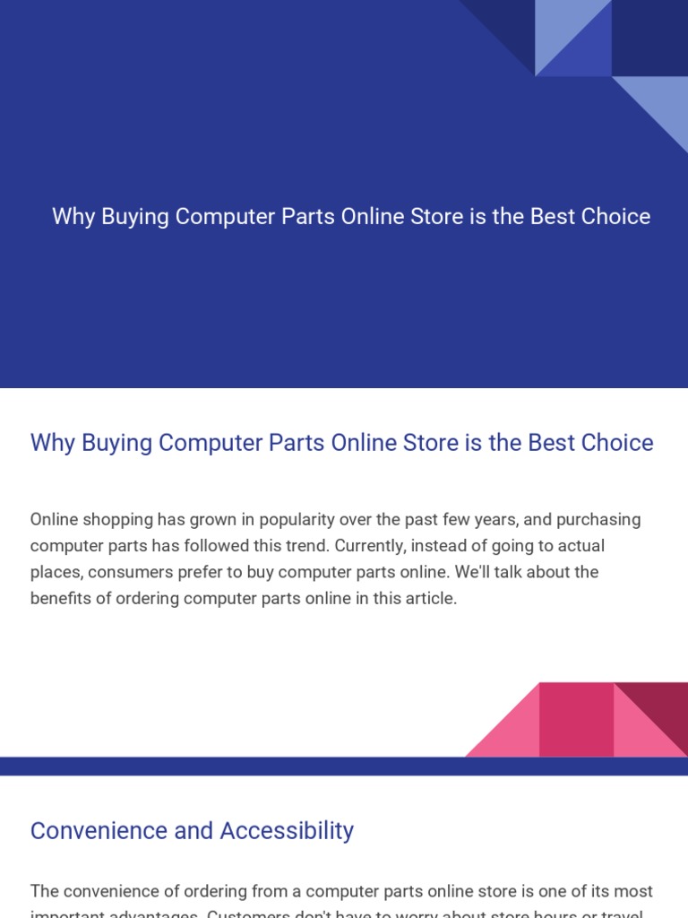 Why Buying Computer Parts Online Store Is The Best Choice Download