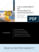 Cas Ii Assignment ON Investment in Cryptocurrency