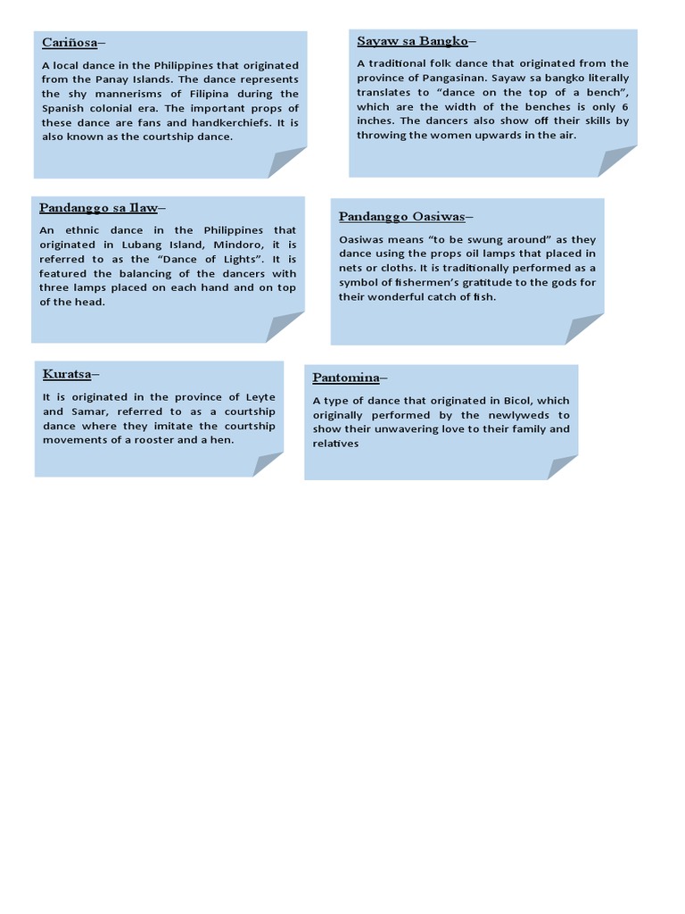 Folk Dance Pdf Dances Philippines