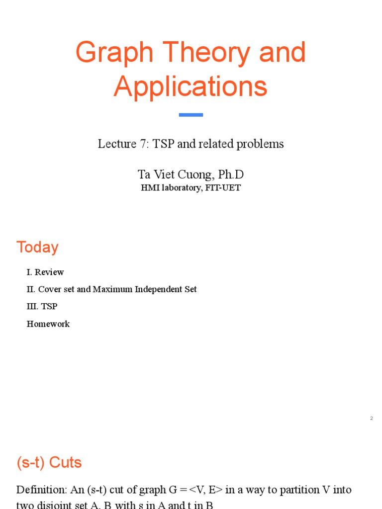 Lec7 Full | PDF | Vertex (Graph Theory) | Computational Problems