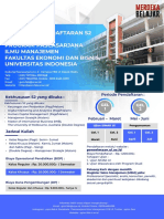Informasi Pendaftaran S2 Program Pascasarjana Ilmu Manajemen Fakultas Ekonomi Dan Bisnis, Universitas Indonesia