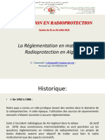 10 - La Réglementation en Matière de Radioprotection en Algérie (Présenté Par MR Chelbani)