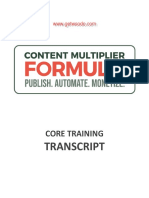 (Content Multiplier Formula) Core Training PDF