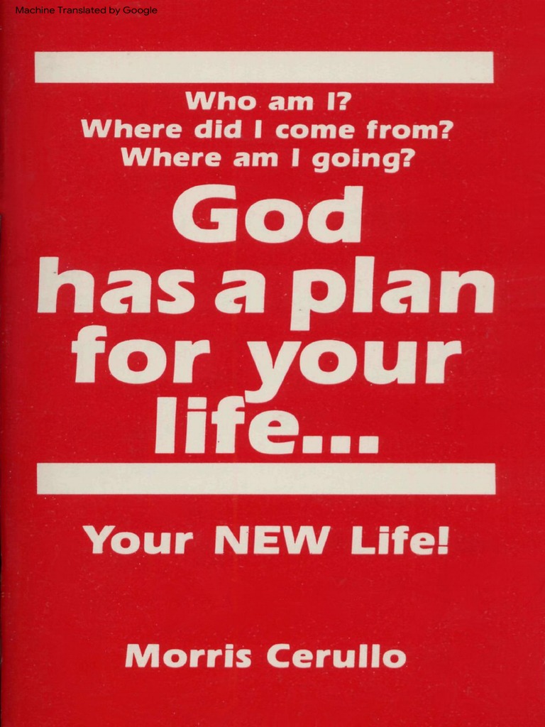 Deus Tem Um Plano Para Sua Vida Morris Cerullo Pdf Adão E Eva Jesus