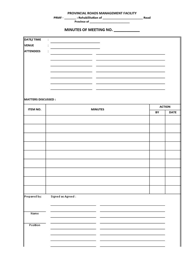 Minutes of Meeting | PDF