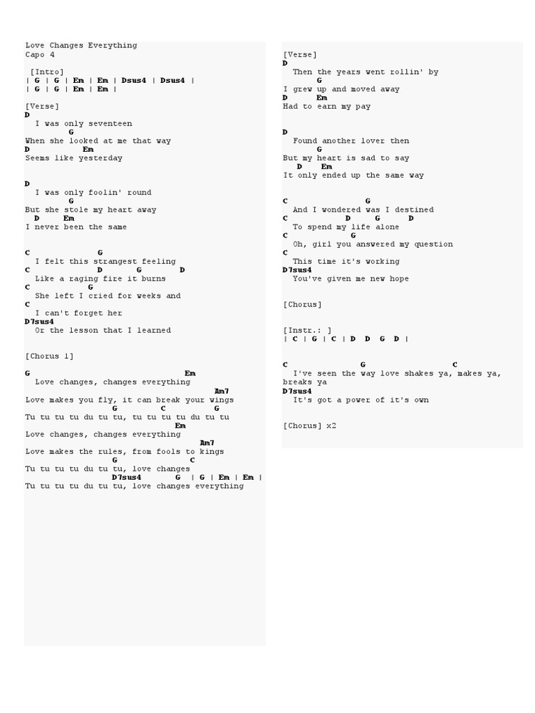 Love Changes Everything | PDF