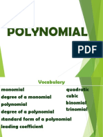DIVISION of POLYNOMIALS