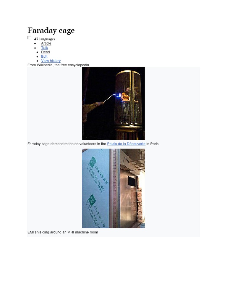 Electrostatique Chap 9 Cage Faraday 