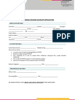 Bokamoso Savings Account Application Form