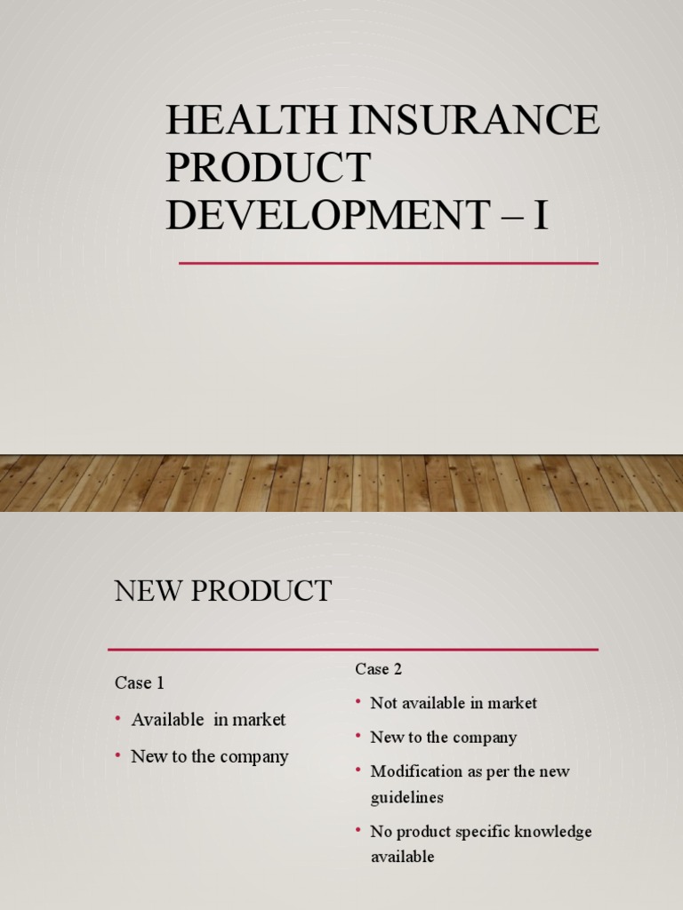 New Health Insurance Product Development | PDF | Insurance | Pricing