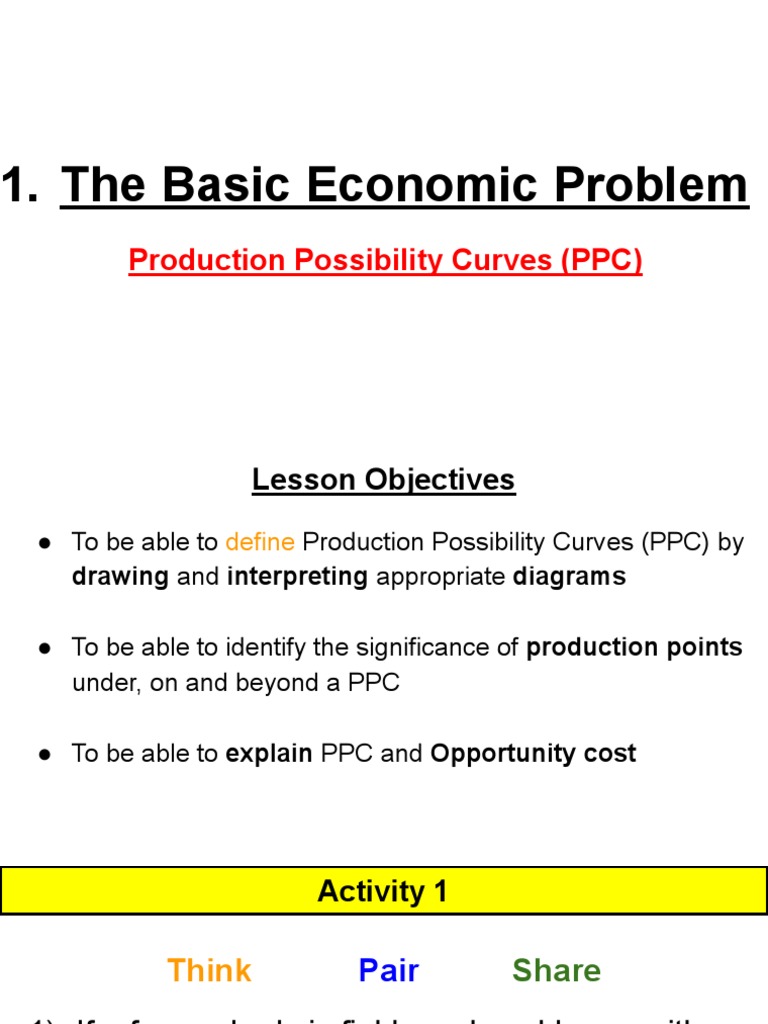 1.4 L6 Production Possibility Curves | PDF | Opportunity Cost ...