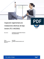 Inspección eléctrica baja tensión R.D. 842/2002