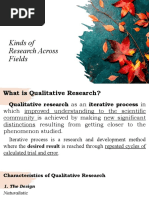 Kinds of Research Across Fields