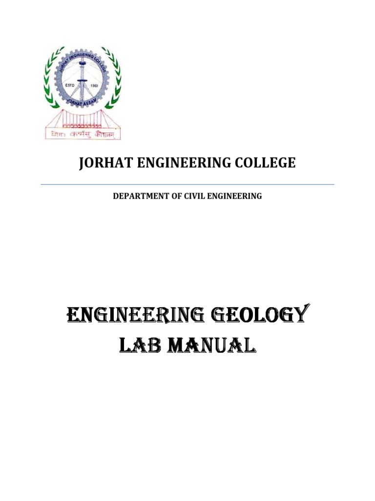 Engineering Geology Lab Manual | PDF | Social Science