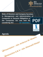 Directors and Secretaries' Roles in Company Management