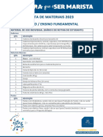 Lista de Materiais 2o EF 2023 08 11 22