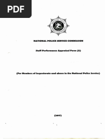 Inspectors and Above Appraisal Form PDF