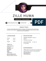 Zillehuma's CV - Graphic Designer CV Template