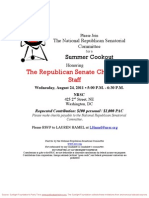 Summer Cookout Honoring The Republican Senate Chiefs of Staff For National Republican Senatorial Committee