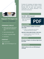 Green and Blue Modern Creative Resume PDF