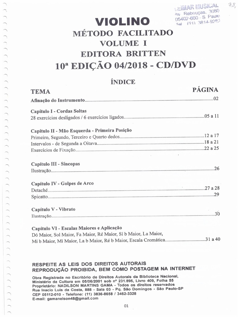 Metodo Facilitado Violino PDF | PDF