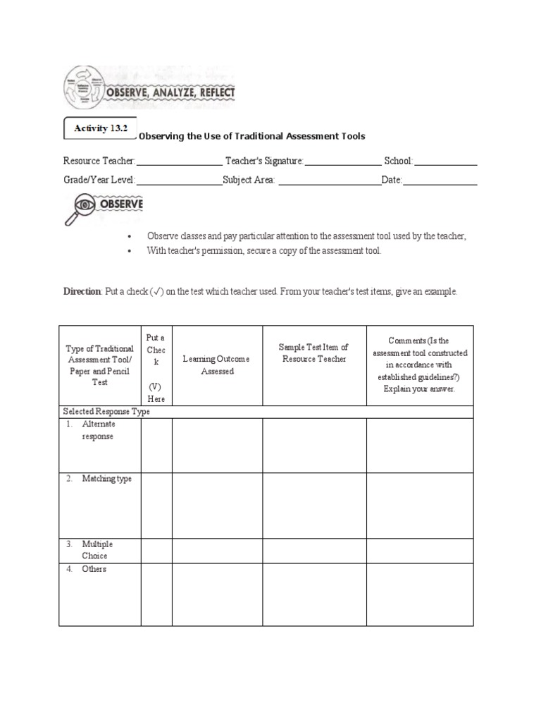 Os Le13 | PDF | Educational Assessment | Rubric (Academic)