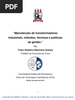 Ycaro Roberto Saturnino Gomes - Manutenção de Transformadores Industriais, Métodos, Técnicas e Políticas de Gestão