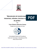 Ycaro Roberto Saturnino Gomes - Manutenção de Transformadores Industriais, Métodos, Técnicas e Políticas de Gestão