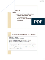 CALENG1 Lesson 07 Critical Points & Polynomial Curve Tracing PDF