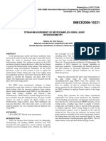 IMECE2006-15221: Strain Measurement of Microsamples Using Laser Interferometry