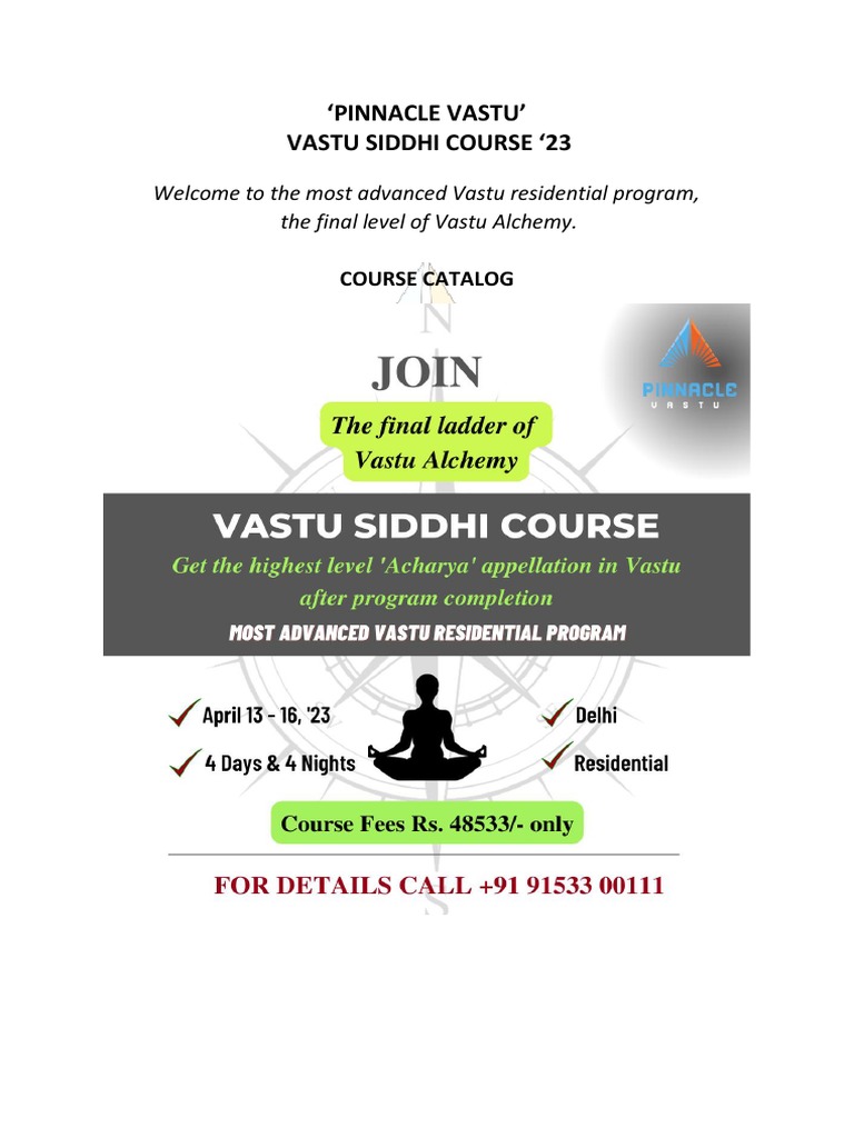 Vastu Siddhi Course Pdf Career Growth Religion Spirituality