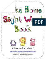 Take Home Sight Word Book