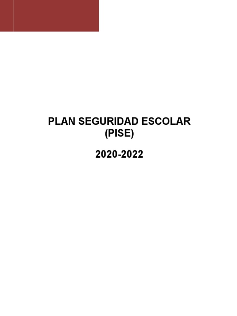 Medidas de Seguridad Escolar PISE | PDF | Educación de la primera infancia