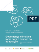 Governança Climática Local Para o Avanço Da Adaptação