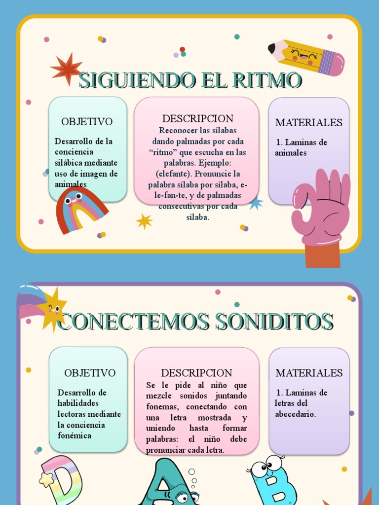 Desarrollo de Conciencia Fonémica y Silábica | PDF | Artes del Lenguaje ...
