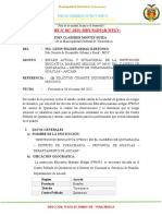 Informe N°067 Estado Situacional Del Colegio de Quitaracza - Defensa Civil