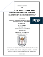 A Study On Market Research and Customer Satisfaction of Kotak Mahindra Life Insurance Company