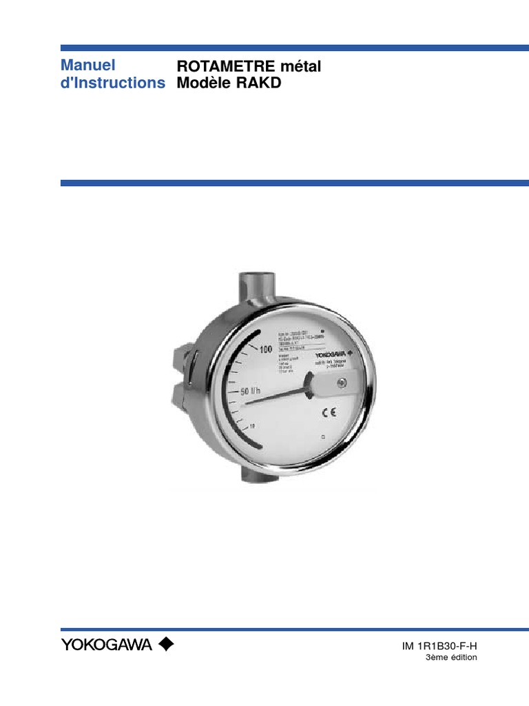 Rotamètre Yokogawa | PDF | Soupape | Pression