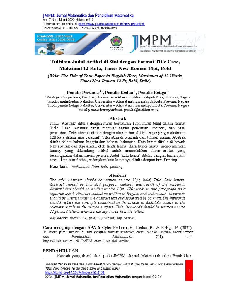 Jurnal Matematika dan Pendidikan Matematika | PDF | Komputer | Metode ...