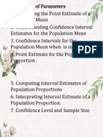 S. Estimation of Parameters