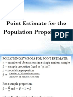 V. Point Estimate For Population Proportion P PDF