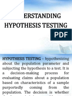 X. Understanding Hypothesis Testing PDF