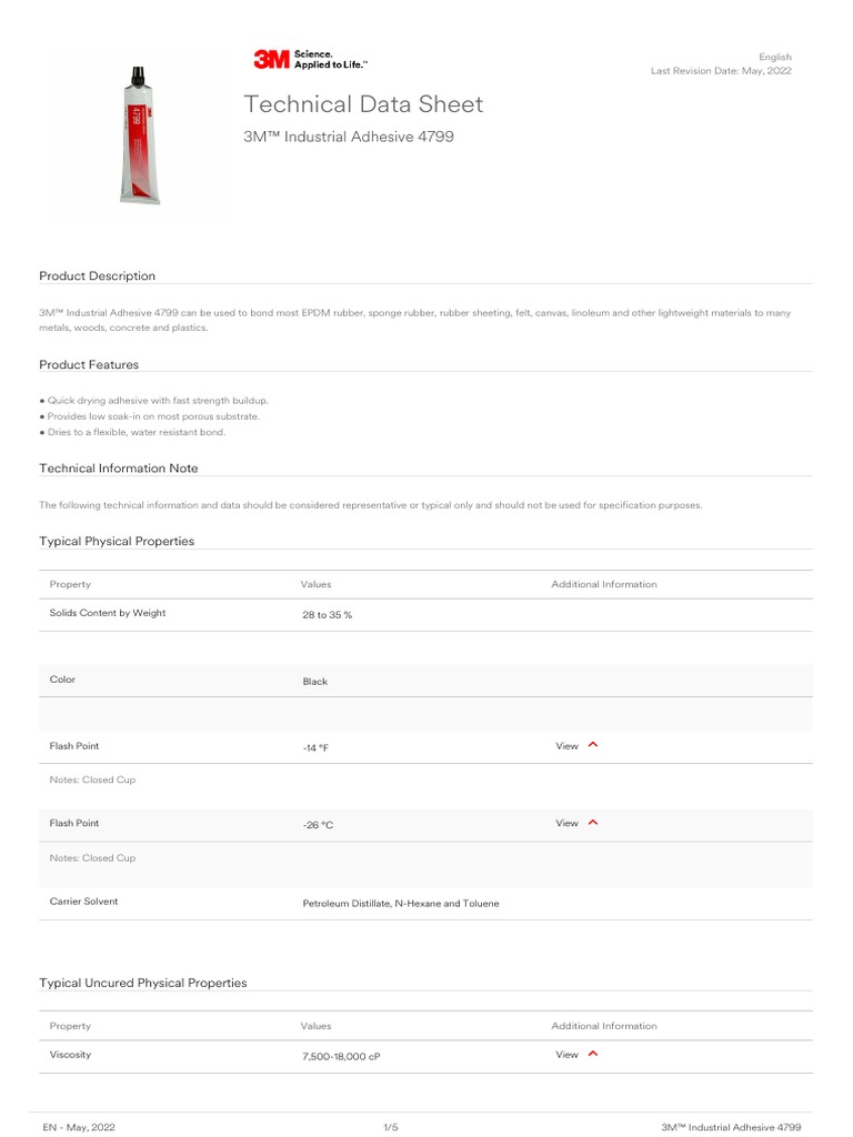 3M™ Industrial Adhesive 4799 20230308 PDF Legal Liability Legal