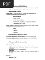 Esquema de Revisão de Administrativo I