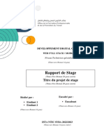 Modele Et Structure Du Rapport de Stage ISTA NTIC SYBA - DEVDIGITAL1 PDF