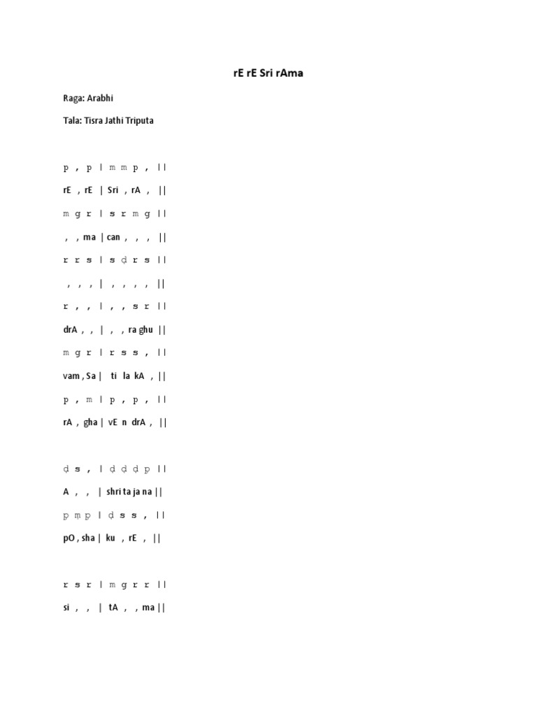 Re Re Sri Rama PDF | PDF