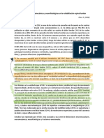 (ESP) Consideraciones neuromecánicas y neurofisiológicas en la rehabilitación espinal lumbar