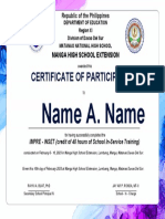 Philippines Teacher Certificate Participation Training 2023