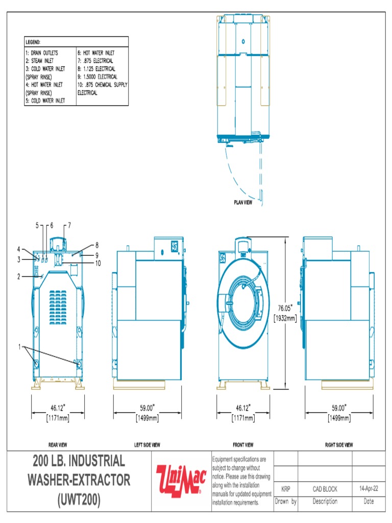 200 LB Industrial Washer Extractor Uwt200 PDF PDF