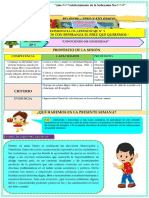 EXPERIENCIA DE APRENDIZAJE 1 - ACTIVIDAD 1 - 3ero y 4to - RELIGION - 2022